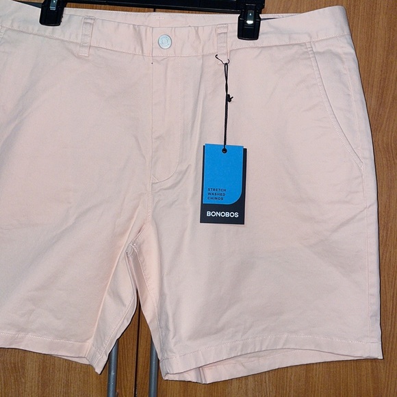 NWT Mens Bonobos Stretch Washed Chinos - Peach - Size 40 - Picture 7 of 15